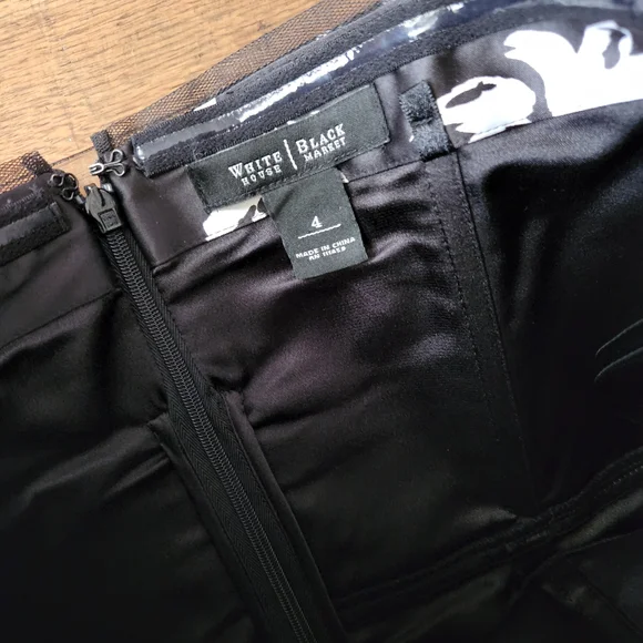 White House Black Market Strapless Black and White Dress NWT - Picture 9 of 16